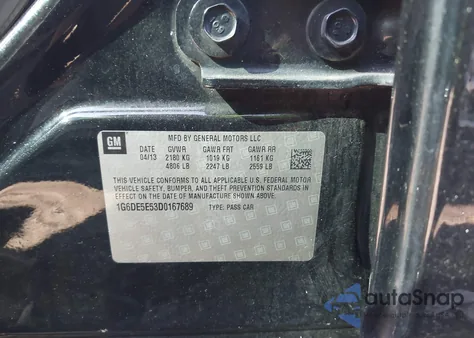 2013 Cadillac Cts Luxury from USA, damaged, VIN 1G6DE5E53D0167689